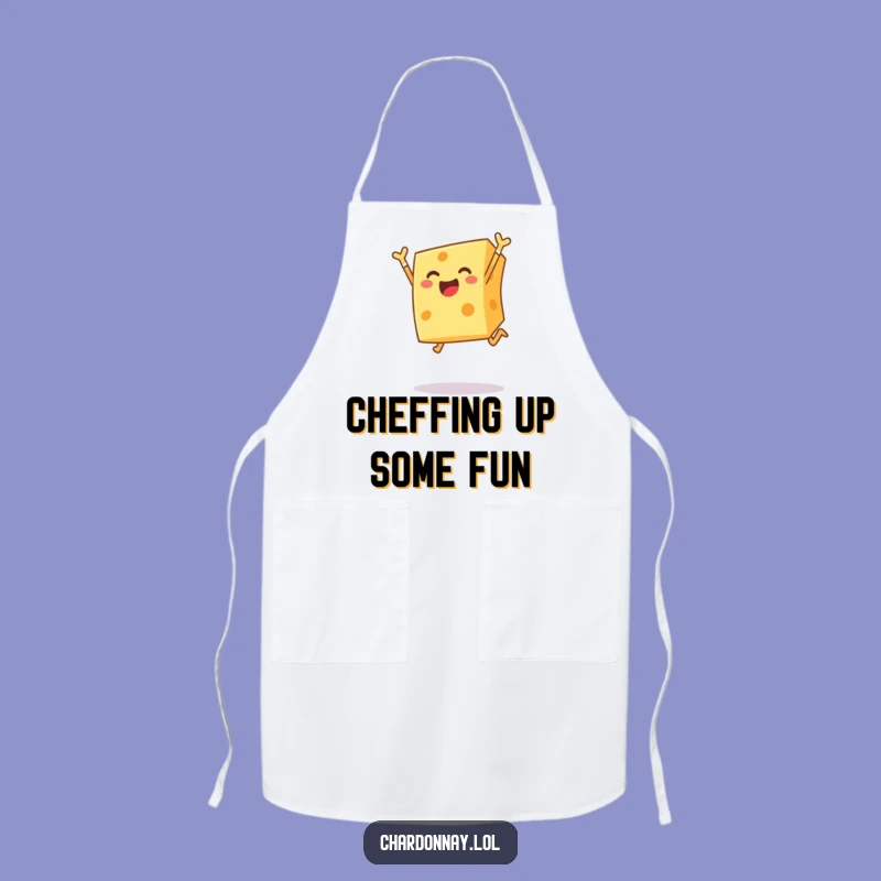 Funny Cheese Apron: Cheerful Chef Leap, Cook & Laugh Hilariously!
