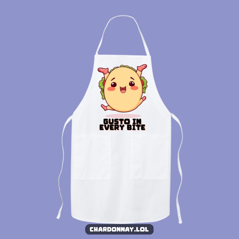 Funny Taco Splits Apron: Playful Kitchen Gift for Fiesta Lovers