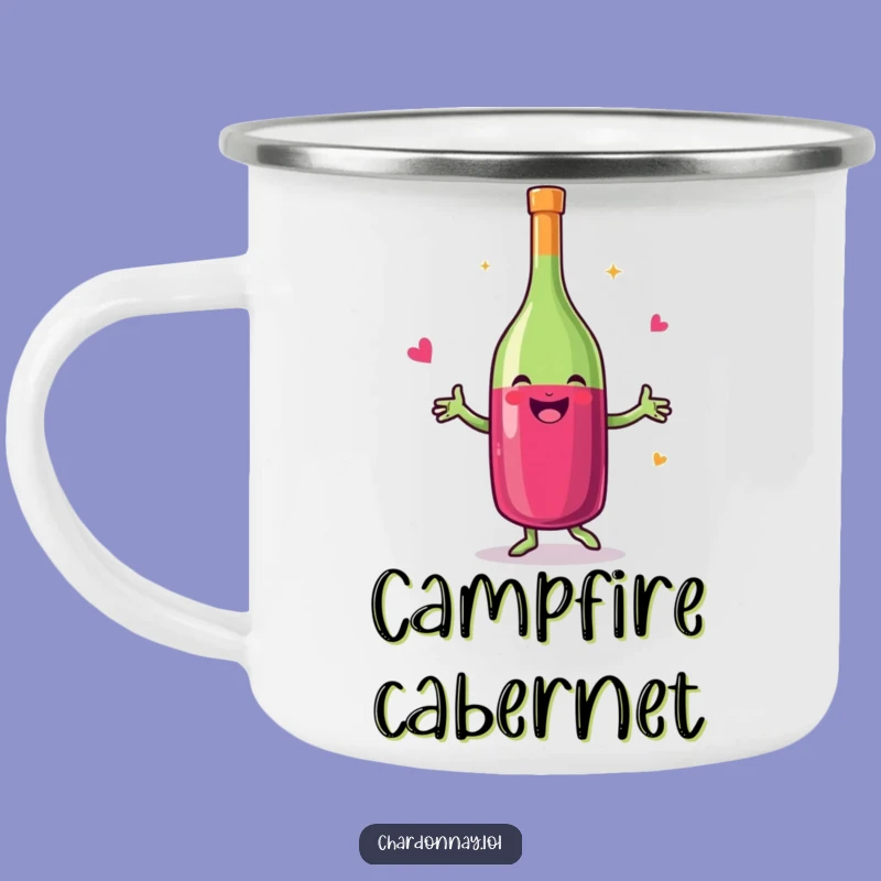 Funny Dancing Wine Bottle Camping Mug - Durable Comedic Drinkware for Campfires