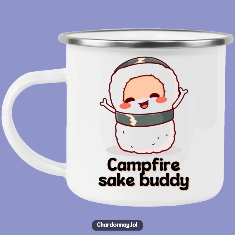 Funny Sushi Roll Camping Mug: Adventure Fuel for Foodie Fans