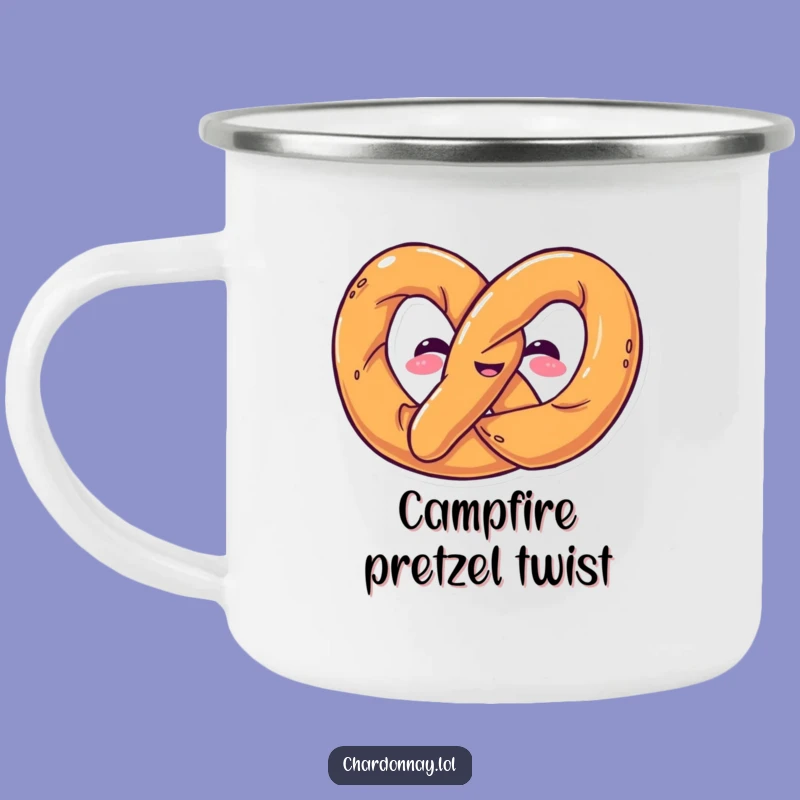 Funny Pretzel Twist Camping Mug: Snack Your Adventures