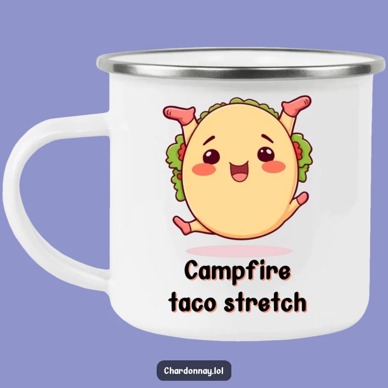 Funny Taco Splits Camping Mug: Adventure Fuel for Foodie Fans