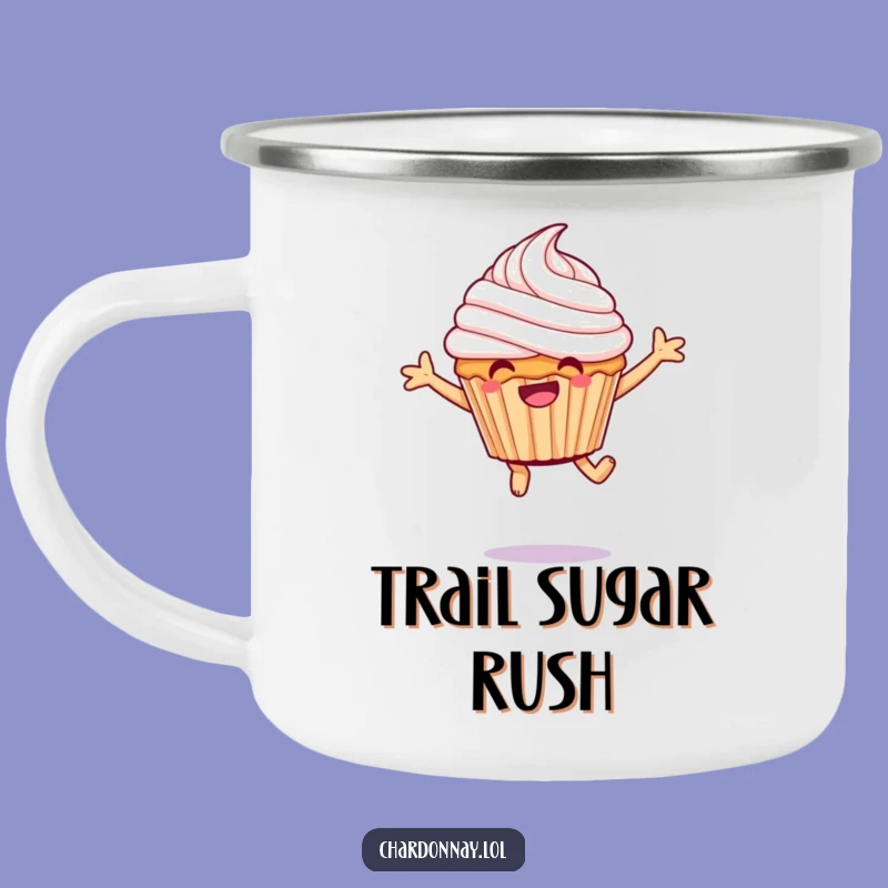 Funny Giggling Cupcake Camping Mug: Outdoor Hilarious Frosting Leap, Perfect Funny Gift
