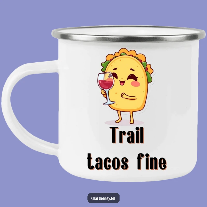 Funny Winking Taco Camping Mug - Durable Comedic Drinkware for Adventures