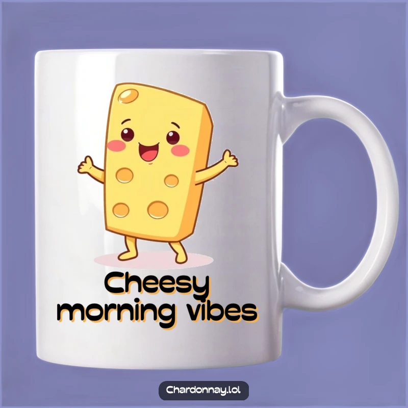 Funny Cheese Dance Mug: Gouda Laughs Gift for Cheese Lovers