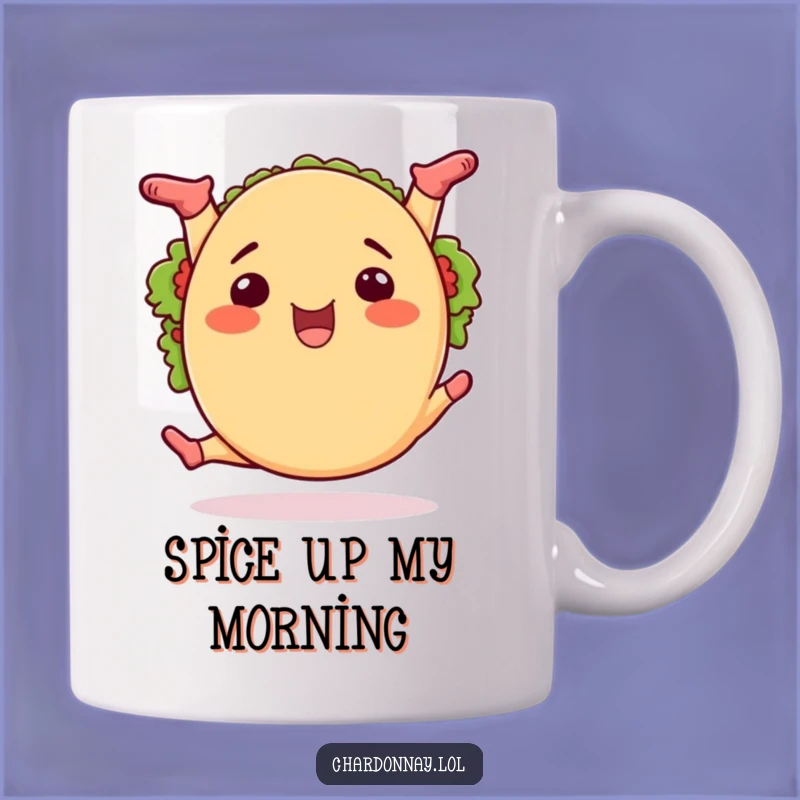 Funny Happy Taco Splits Mug: Hilarious Foodie Gift for Taco Lovers