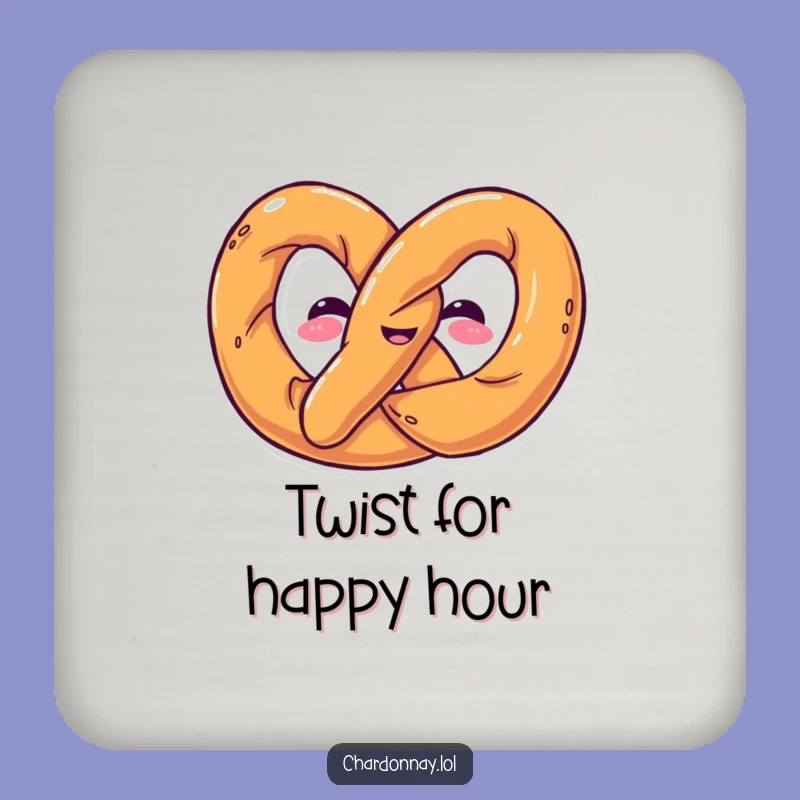 Funny Pretzel Twist Coaster: Protect Surfaces with Salty Style