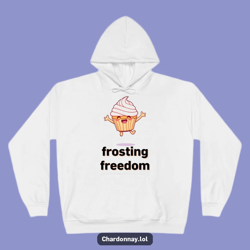Funny Giggling Cupcake Hoodie: Warm & Cozy Hilarious Frosting Leap, Perfect Funny Gift