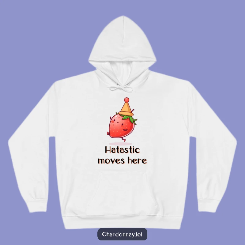 Funny Strawberry Cartwheel Hoodie: Cozy & Sweet Fruit Lover Apparel