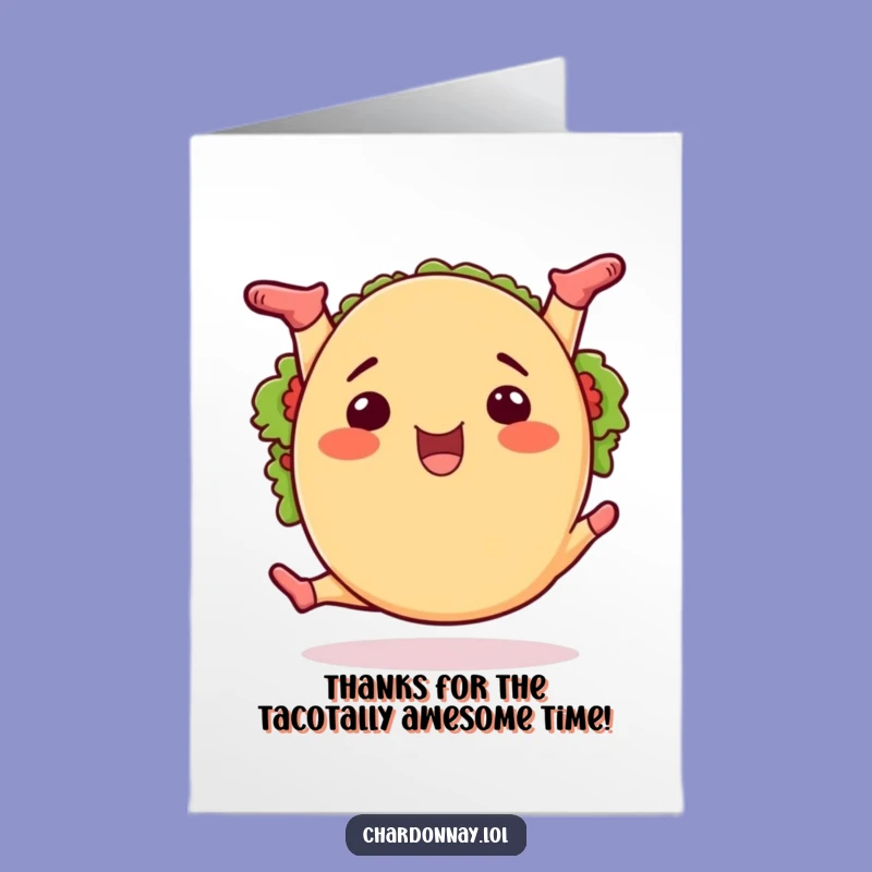 Free Printable Taco Thank You Card: Zesty Splits - Humorous Downloadable