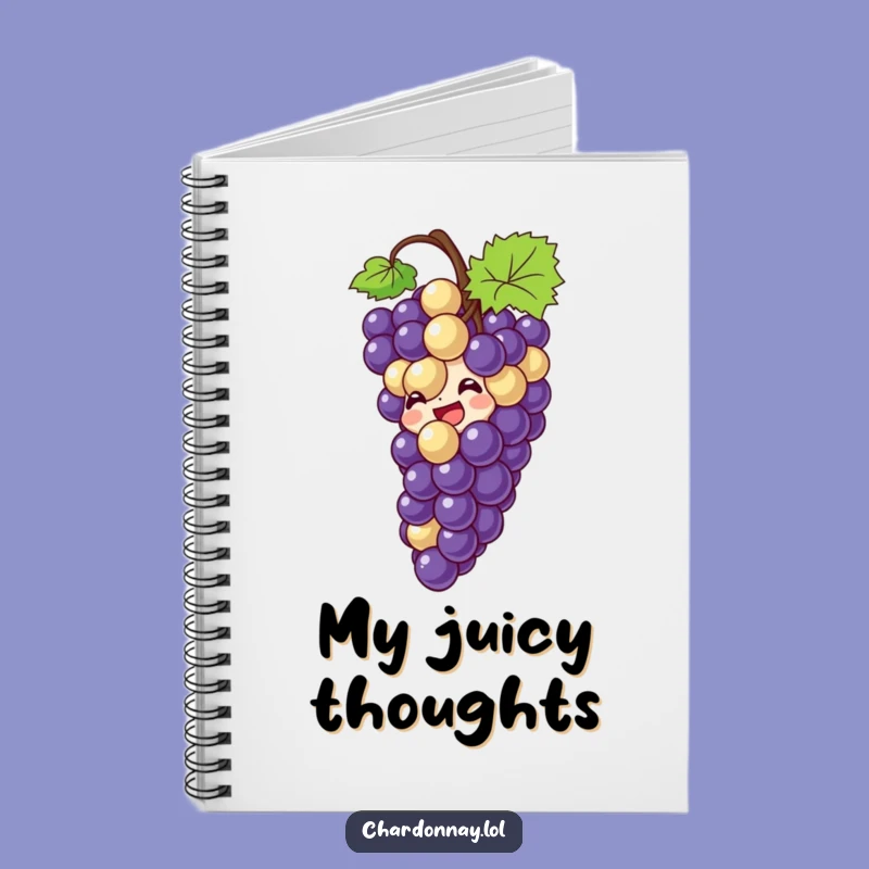 Funny Giggling Grape Notebook: Jot Down Wine Notes with a Smile