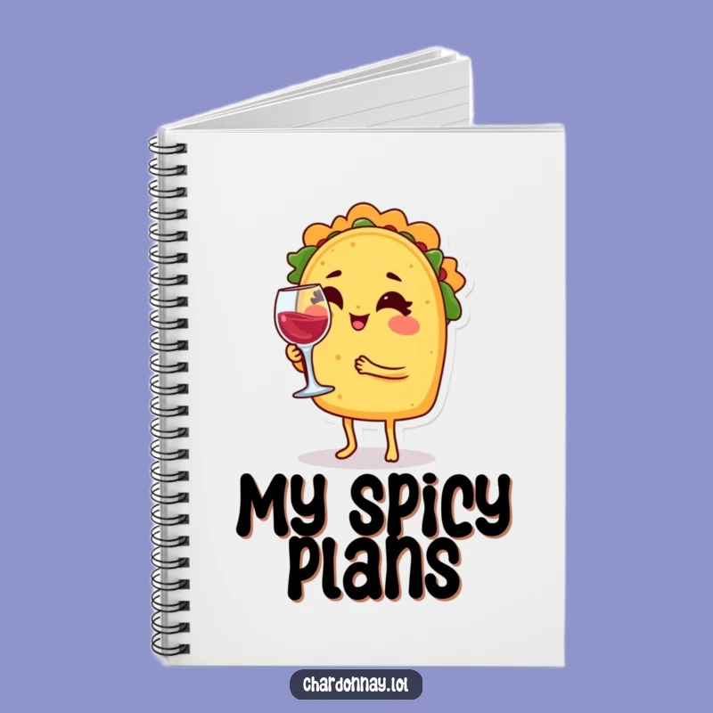 Funny Winking Taco Notebook - Jot Down Fiesta Ideas with Comedic Style