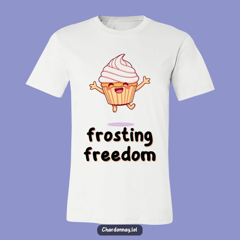 Funny Giggling Cupcake T-Shirt: Hilarious Frosting Leap Art, Perfect Funny Gift