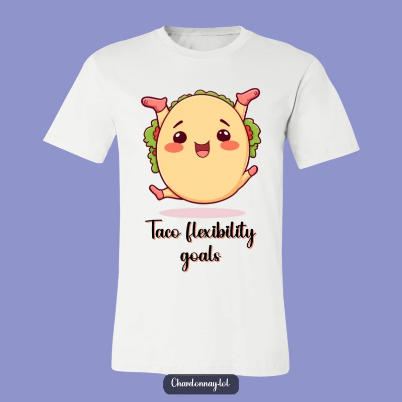 Funny Taco Splits T-Shirt: Zesty Cartoon Foodie Gift for Fun People