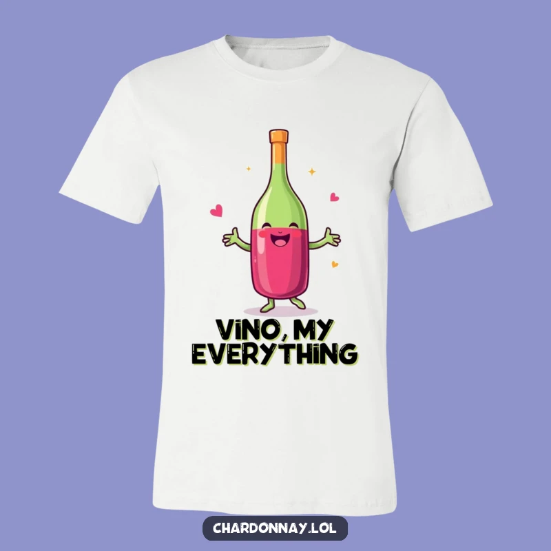 Funny Dancing Wine Bottle T-Shirt - Comedic Apparel for Wine Enthusiasts