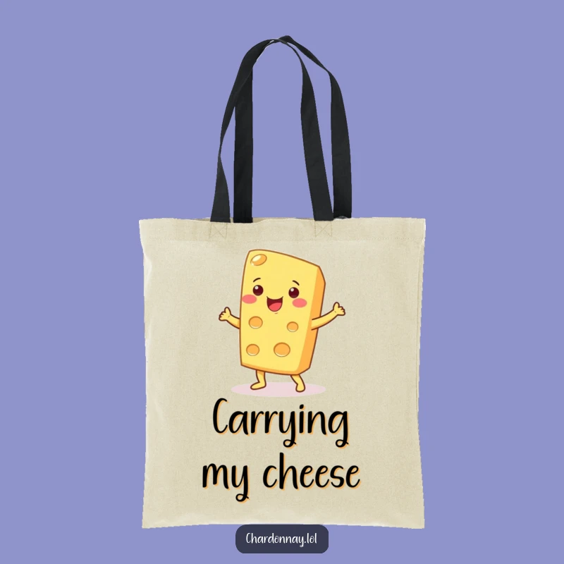 Funny Cheese Dance Tote Bag: Carry Your Cheesy Goods