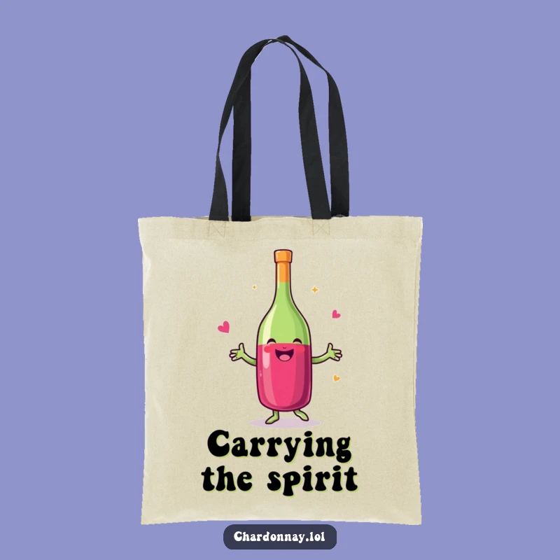 Funny Dancing Wine Bottle Tote Bag - Your Chic Comedic Carry-All