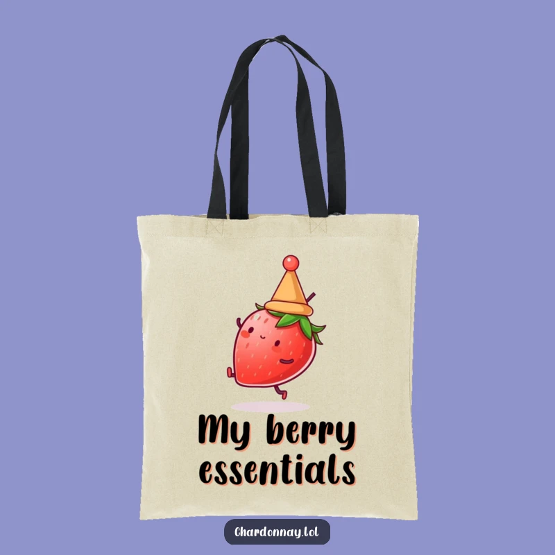 Funny Strawberry Cartwheel Tote Bag: Carry Your Fun Everywhere